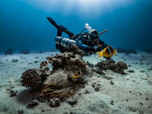 diver, nature, anemone, fish, underwater, clown fish