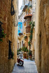 road, travel, city, architecture, mediterranean, alley, romantic, italy, malta, scooter, idyllic, malta, malta, malta, malta, malta